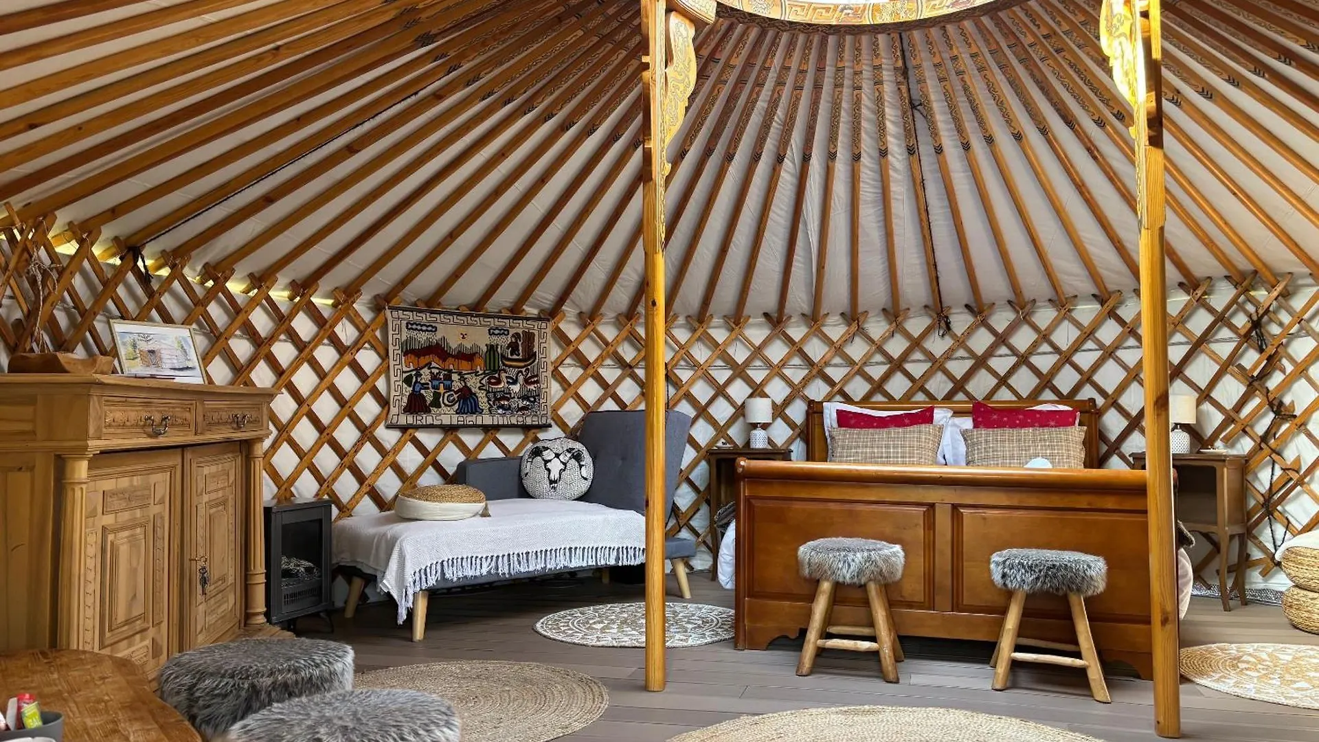 Luxury tent Yourte Mongole Champfromier France